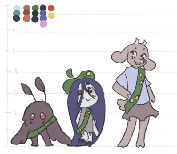 3cmonster girl scout character lineup
