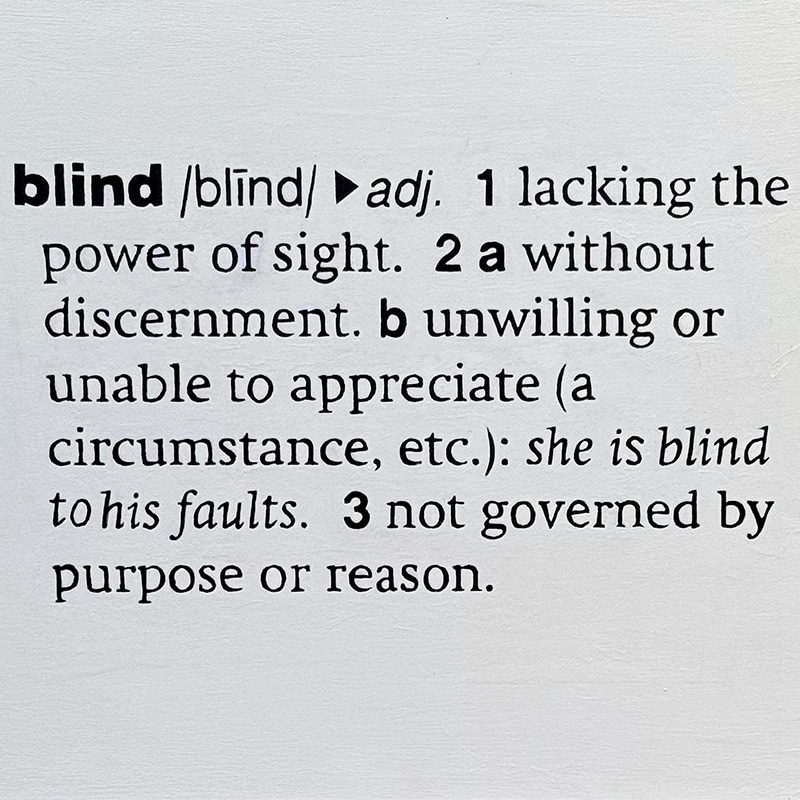 Blind, adj. Oxford American, Large Print Edition